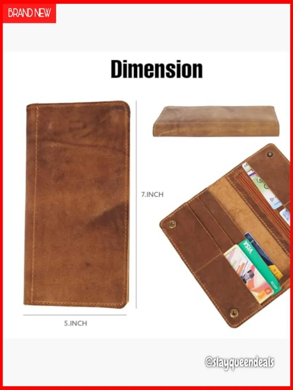 Ultra-Slim Genuine Leather RFID Blocking Bifold Wallet Long Billfold